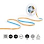 Ruban LED COB 24V DC - Monocolore - FREE CUT - 11W/m - 8mm - IP20 - Rouleau de 5 mètres