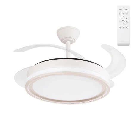 Ventilateur de plafond LED 59W 5900LM CCT DC Ultra silencieux avec télécommande Fonction été-hiver