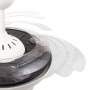 Ventilateur de Plafond LED Blanc/Hêtre 72W 7200LM CCT DC Ultra Silencieux avec Télécommande et Lames Rétractables Été-Hiver