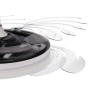 Ventilateur Bayomo 59 W 6980 lm blanc à 4 pales pliables, 34,5/42 x 50/Ø107, 3 couleurs. Télécommande + Variateur