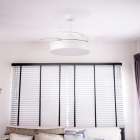 Ventilateur de Plafond 36W 1800Lm Éclairage LED CCT Variable Télécommande 50 000H - Blanc [HO-LEDFAN-30-W]