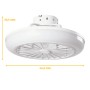 Ventilateur de Plafond 36W 1800Lm Éclairage LED CCT Variable Télécommande 50 000H - Blanc [HO-LEDFAN-13-W]