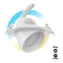 Spot LED circulaire orientable 38W - CCT réglable sur 3 températures différentes de 3000-6000ºK - Blanc - 120° Driver LIFUD