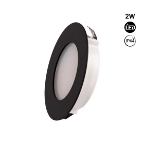 Spot LED encastré rond sous meuble 2W 220V AC - IP44 - Noir