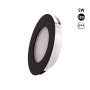 Spot LED encastré rond sous meuble 2W 220V AC - IP44 - Noir