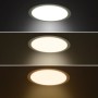 Spot Downlight LED PRO 24W - CCT réglable sur 3 températures différentes de 3000-6000ºK - 153lm/W - IP54 - UGR19 - Coupe ø205mm