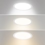 Spot Downlight LED PRO 24W - CCT réglable sur 3 températures différentes de 3000-6000ºK - 153lm/W - IP54 - UGR19 - Coupe ø205mm