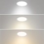Spot Downlight LED PRO 12W - CCT réglable sur 3 températures différentes de 3000-6000ºK - 148lm/W - IP54 - UGR19 - Coupe ø120mm