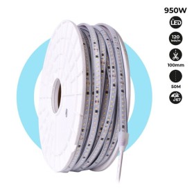 Ruban LED 220V - 950W (6000xSMD2835) 12mm - Extérieur : IP67 - Rouleau de 50 mètres - Sécable tous les 10cm