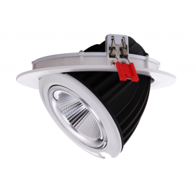 Spot LED encastrable COB CCT réglable sur 3 températures de 3000-6000ºK - 42W - IRC90 - Puce Bridgelux - Driver Lifud - IP20