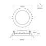 Spot LED encastrable CCT réglable sur 3 températures différentes de 3000-6000ºK avec capteur PIR 18W - Découpe Ø 200-210mm
