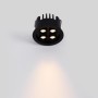 Spot LED encastrable rond 8W - Puce Osram - UGR18 - Coupe Ø 58mm - Noir - Blanc Chaud 2700K