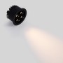Spot LED encastrable rond 8W - Puce Osram - UGR18 - Coupe Ø 58mm - Noir - Blanc Chaud 2700K