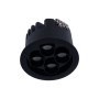 Spot LED encastrable rond 8W - Puce Osram - UGR18 - Coupe Ø 58mm - Noir - Blanc Chaud 2700K