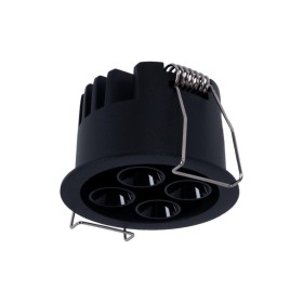 Spot LED encastrable rond 8W - Puce Osram - UGR18 - Coupe Ø 58mm - Noir - Blanc Chaud 2700K