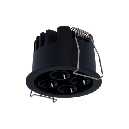 Spot LED encastrable rond 8W - Puce Osram - UGR18 - Coupe Ø 58mm - Noir - Blanc Chaud 2700K