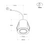 Spot LED encastrable rond 2W - Puce Osram - UGR18 - Coupe Ø 25mm - Blanc - Blanc Chaud 2700K
