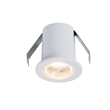Spot LED encastrable rond 2W - Puce Osram - UGR18 - Coupe Ø 25mm - Blanc - Blanc Chaud 2700K