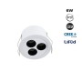 Spot LED encastrable rond 6W - UGR18 - Coupe Ø55mm - Blanc - Blanc Chaud 2700K