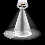 Spot LED encastrable rond 6W - UGR18 - Coupe Ø55mm - Blanc - Blanc Chaud 2700K