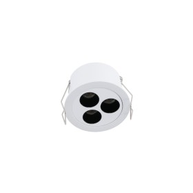 Spot LED encastrable rond 6W - UGR18 - Coupe Ø55mm - Blanc - Blanc Chaud 2700K