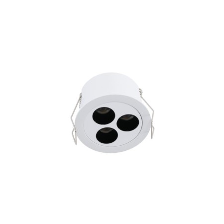 Spot LED encastrable rond 6W - UGR18 - Coupe Ø55mm - Blanc - Blanc Chaud 2700K