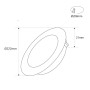 Spot LED encastrable rond extra-plat 18W - CCT réglable sur 3 températures différentes de 3000-6000ºK - Coupe Ø 208mm