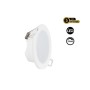 Spot encastrable rond extérieur 5W - IP65 - Blanc Chaud 3000K - Dimmable TRIAC - Collerette interchangeable - Découpe Ø68mm