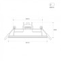 Spot encastrable rond extérieur 5W - IP65 - Blanc Chaud 3000K - Dimmable TRIAC - Collerette interchangeable - Découpe Ø68mm