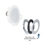 Spot encastrable rond extérieur 5W - IP65 - Blanc Chaud 3000K - Dimmable TRIAC - Collerette interchangeable - Découpe Ø68mm