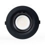 Spot LED encastré rond orientable 38W - CCT réglable sur 3 températures différentes de 3000-5700ºK - Noir - 120° Driver LIFUD