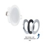 Spot LED encastrable rond extérieur 5W - IP65 - Blanc neutre 4000K - Dimmable TRIAC - Collerette interchangeable - Découpe Ø68mm