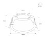 Collerette spot LED encastrable ronde - Faible UGR - Découpe Ø75mm