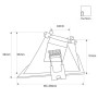 Collerette spot LED encastrable carrée asymétrique - Faible UGR - Découpe 75 x 75mm