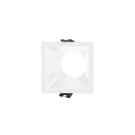 Collerette spot LED encastrable carrée asymétrique - Faible UGR - Découpe 75 x 75mm