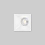 Collerette spot LED encastrable carrée asymétrique - Faible UGR - Découpe 75 x 75mm