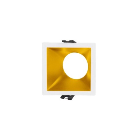 Collerette spot LED encastrable carrée asymétrique - Faible UGR - Découpe 75 x 75mm