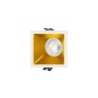 Collerette spot LED encastrable carrée asymétrique - Faible UGR - Découpe 75 x 75mm