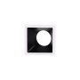Collerette spot LED encastrable carrée asymétrique - Faible UGR - Découpe 75 x 75mm