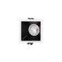 Collerette spot LED encastrable carrée asymétrique - Faible UGR - Découpe 75 x 75mm