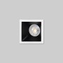 Collerette spot LED encastrable carrée asymétrique - Faible UGR - Découpe 75 x 75mm