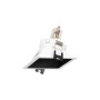 Collerette spot LED encastrable carrée asymétrique - Faible UGR - Découpe 75 x 75mm