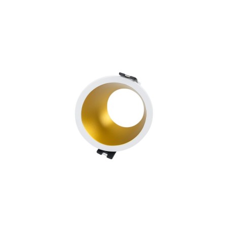Collerette spot LED encastrable rond asymétrique - Faible UGR - Découpe Ø75mm