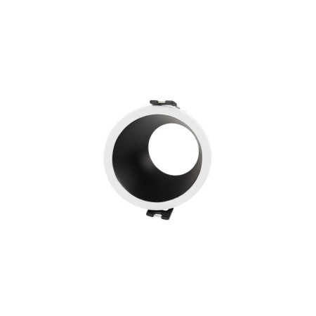 Collerette spot LED encastrable rond asymétrique - Faible UGR - Découpe Ø75mm