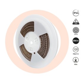 Bande LED 220V AC - Monocouleur - 8W/m - 6.5mm - IP44 - 20 mètres - 120ch/m
