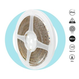 Bande LED 220V AC - Monocouleur - 8W/m - 6.5mm - IP44 - 5 mètres - 120ch/m