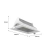 Spot LED directionnel rectangulaire CCT réglable sur 3 températures différentes de 3000-6000ºK - 38W - Blanc - 120° Driver LIFUD