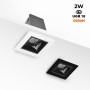 Spot LED encastrable carré 2W - UGR18 - IRC90 - Puce OSRAM