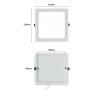 Dalle LED encastrable carré 22W découpe 190 X 190mm