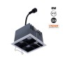 Spot LED encastrable carré 8W - 4 lumières - UGR18 - IRC90 - Puce OSRAM - Blanc